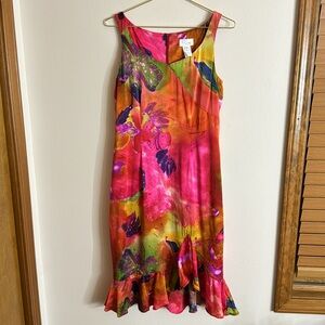 Vintage Abstract Silk Dress by Althuser